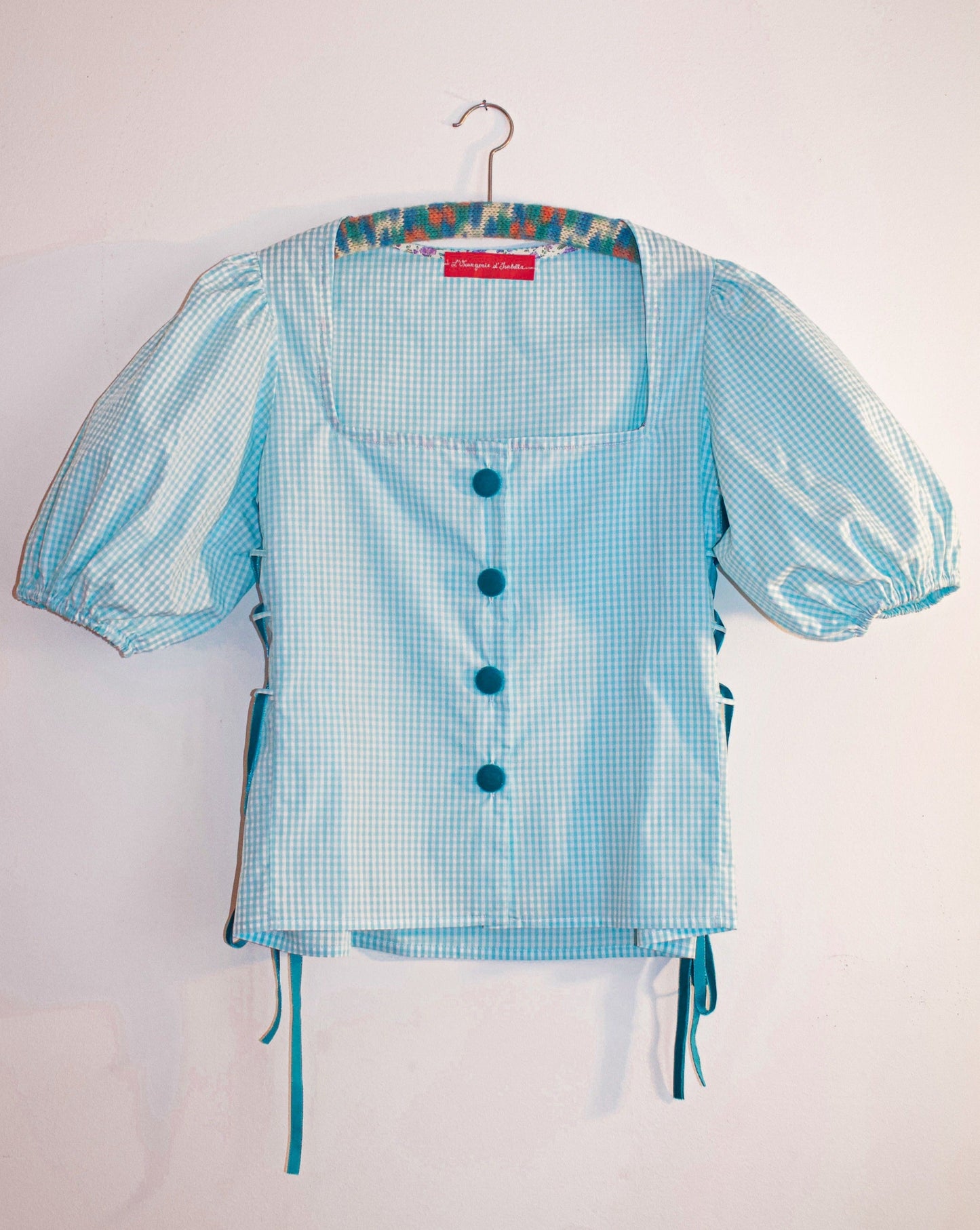 Bloom & Laced blouse 🍬 Turquoise Vichy